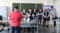 В рамках профориентационной работы техникум посетили учащиеся Болоховской школы №2
